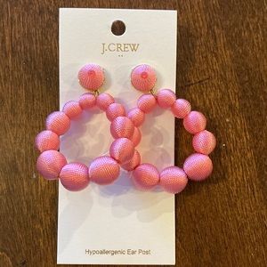 Adorable new with tags JCrew pink earrings hypoallergenic ear post